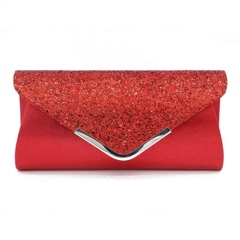 Sequins PU Leather Evening Bag