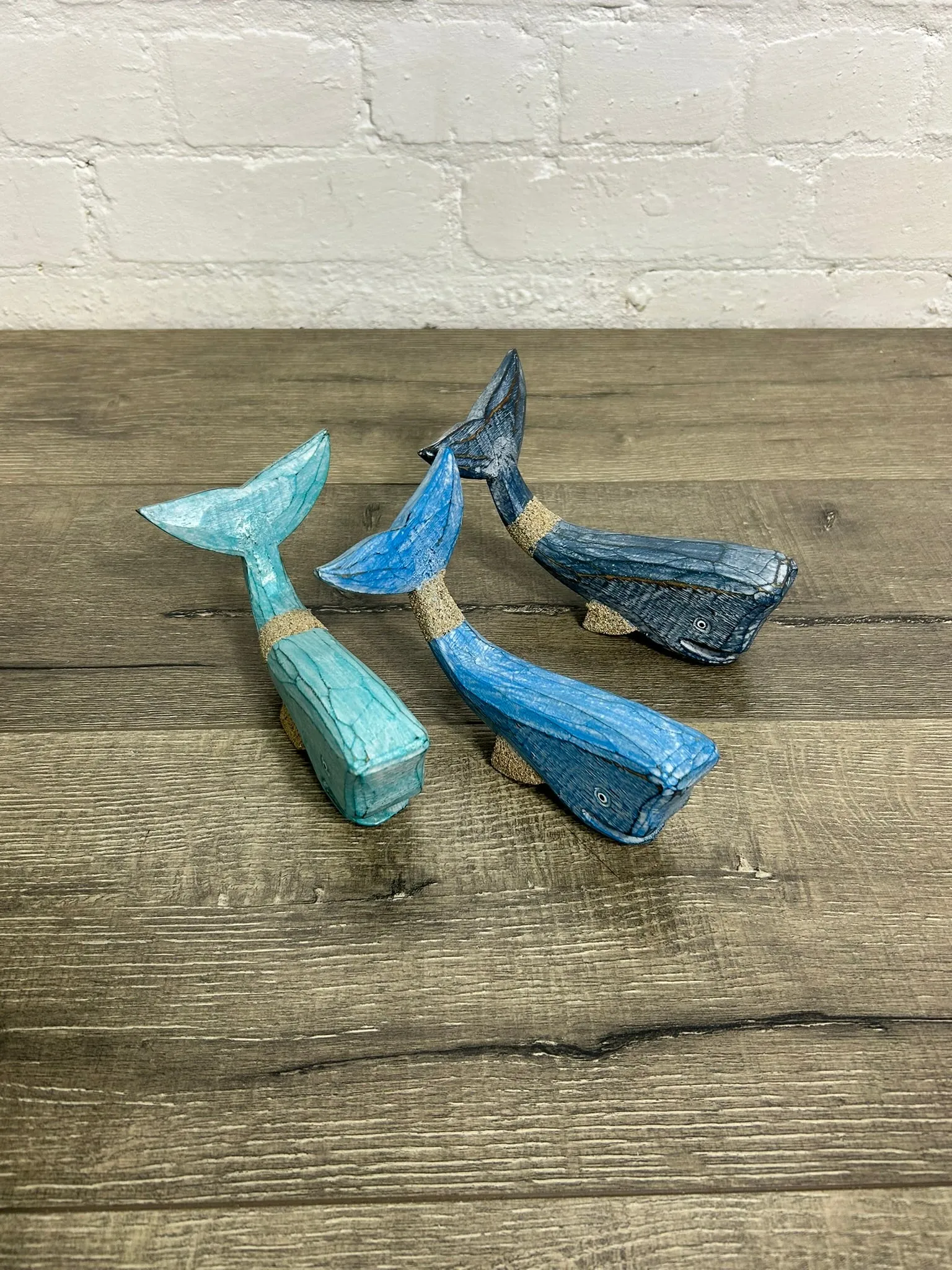 Set of Three Whales