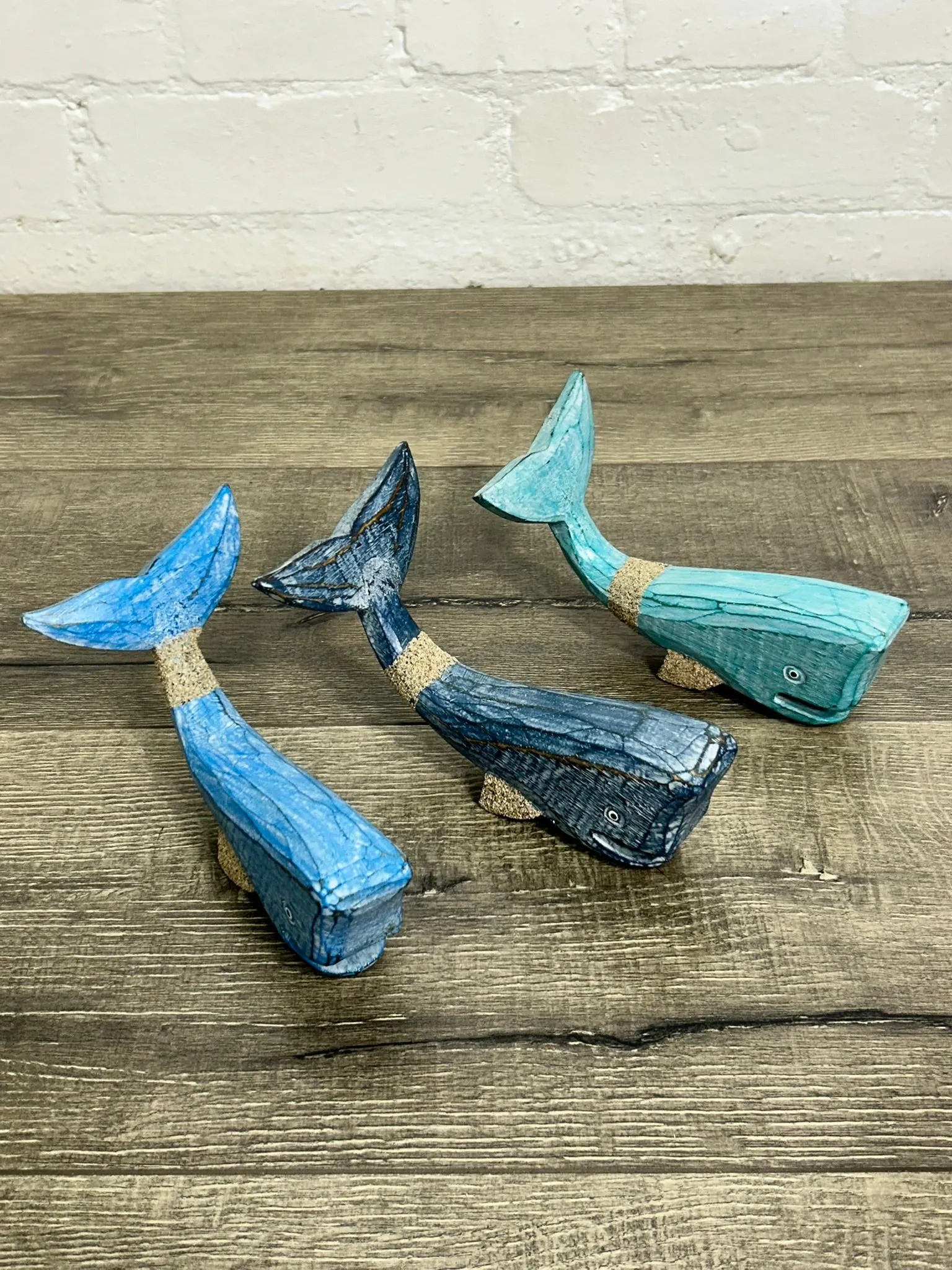 Set of Three Whales