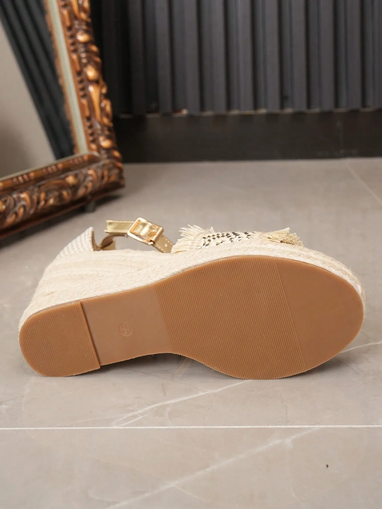 Sexy Ladies' Thick Platform Wedge Sandals, Suitable For Travel Outfits