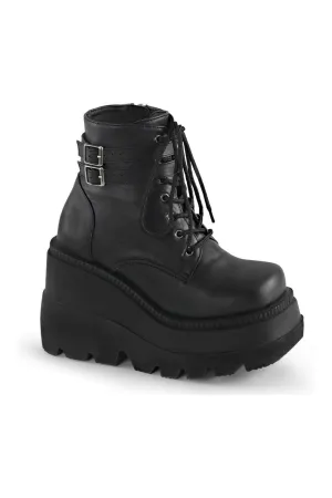 SHAKER-52 Ankle Boot | Black Faux Leather