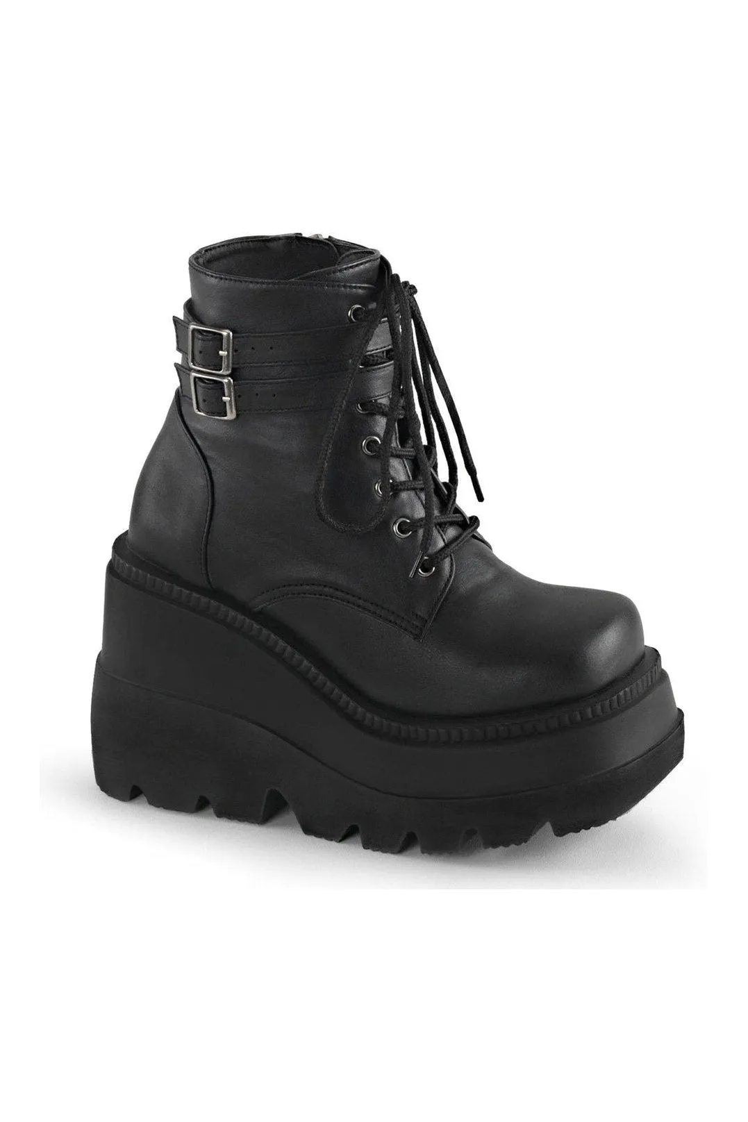 SHAKER-52 Ankle Boot | Black Faux Leather