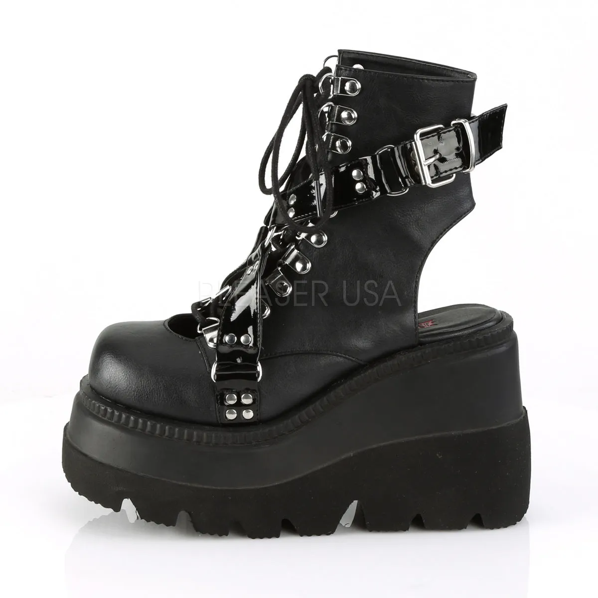 SHAKER-56  Black Vegan Leather-Patent