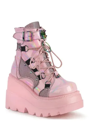 SHAKER-60 Ankle Boot | Hologram Faux Leather