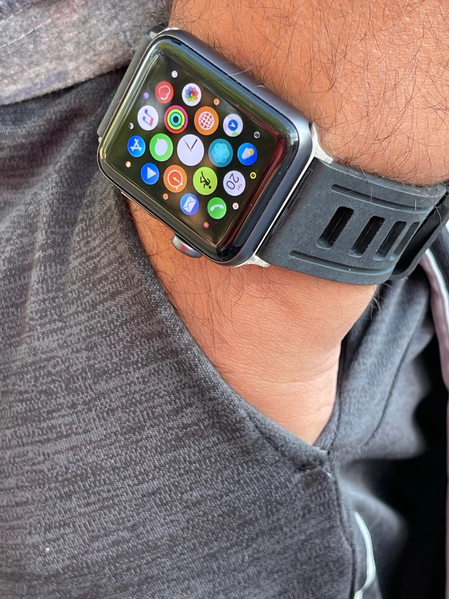 Silicon-Rubber Watch Band Strap for Apple® Watch