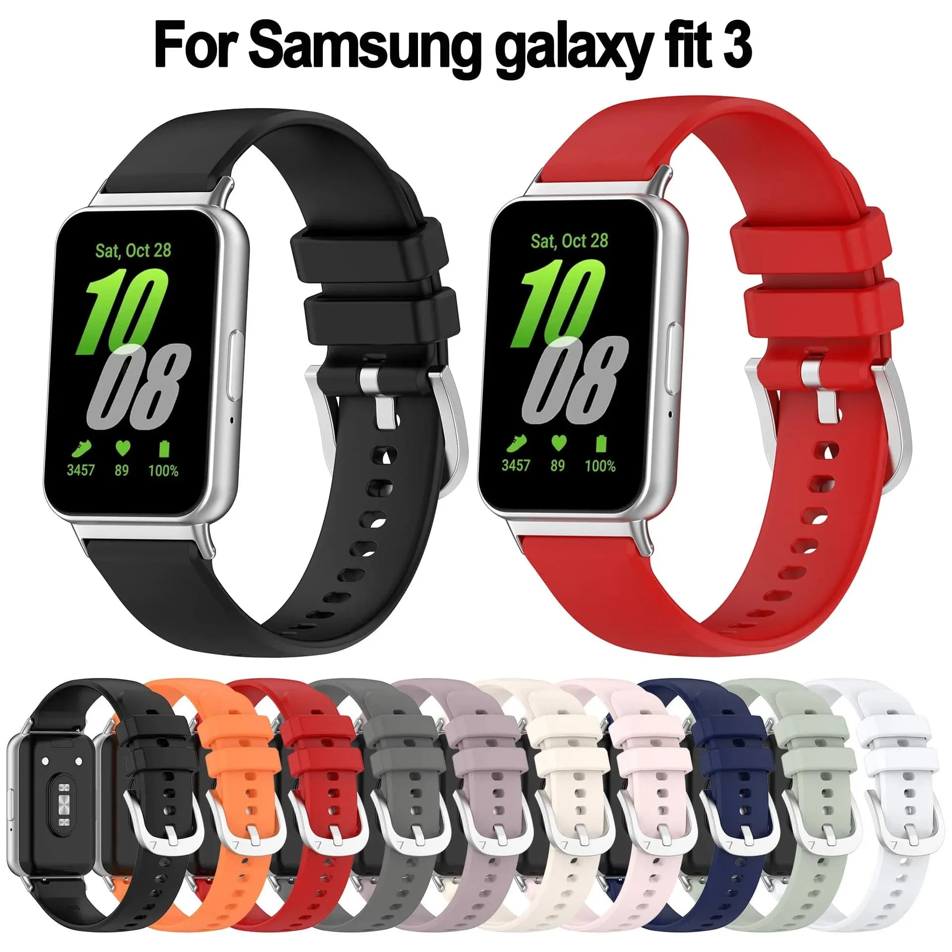 Silicone Sports Watch Band For Samsung Fit 3