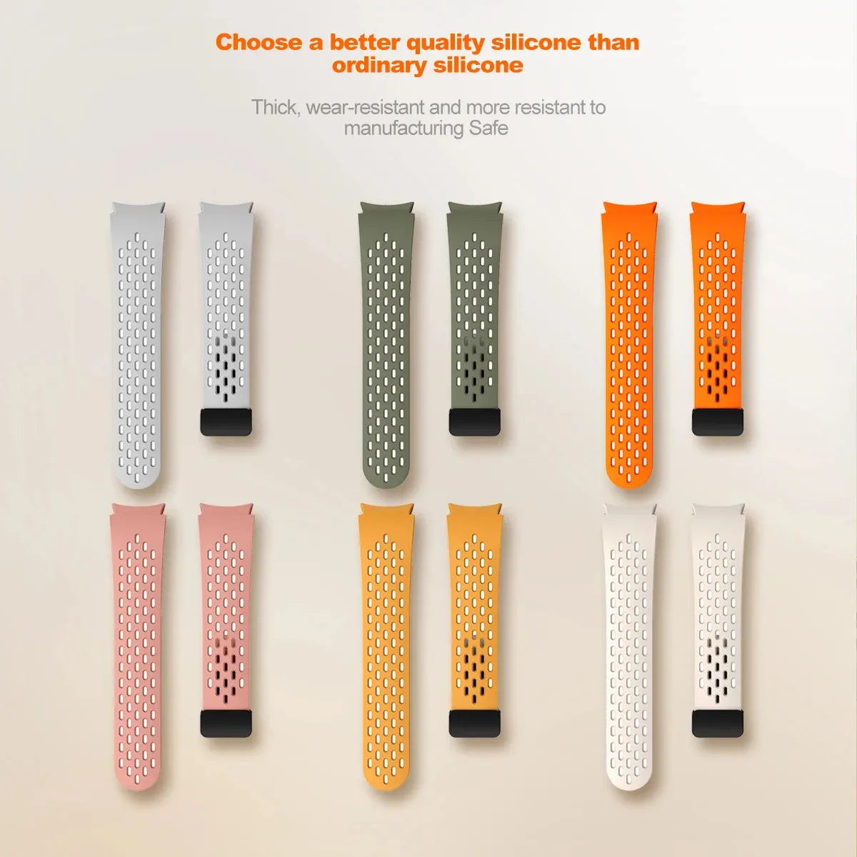 Silicone Strap with Silver Magnetic Buckle for Samsung Galaxy Watch
