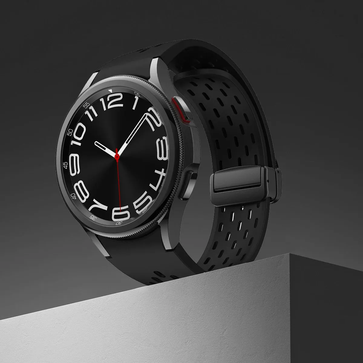Silicone Strap with Silver Magnetic Buckle for Samsung Galaxy Watch