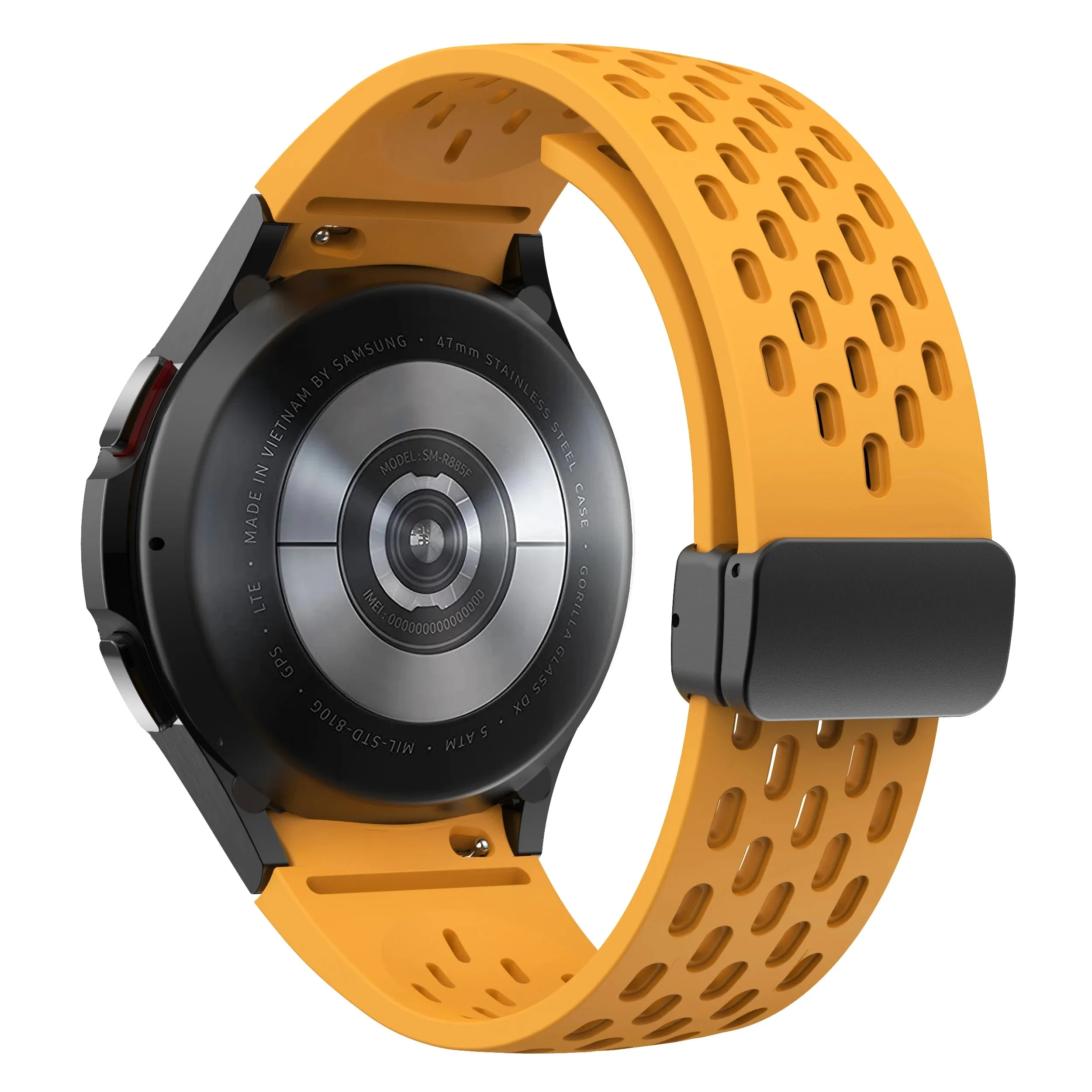 Silicone Strap with Silver Magnetic Buckle for Samsung Galaxy Watch