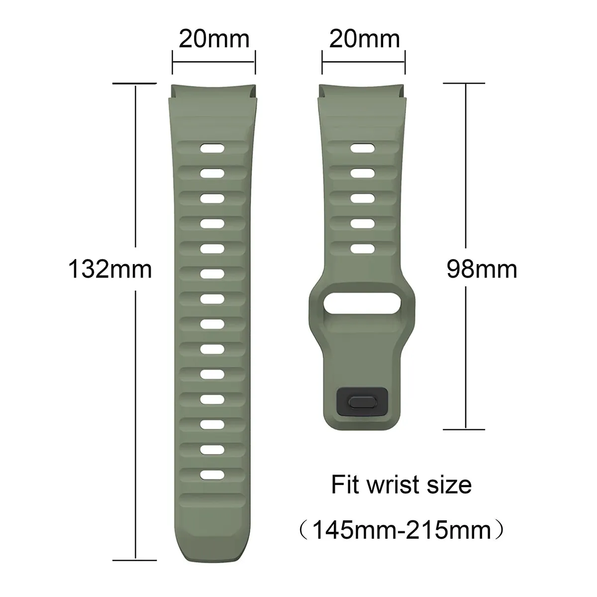 Silicone Striped Strap for Samsung Galaxy Watch