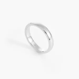 Simple 4mm Engraved Ring Women's Classic Half Round Wedding Band with Diamond