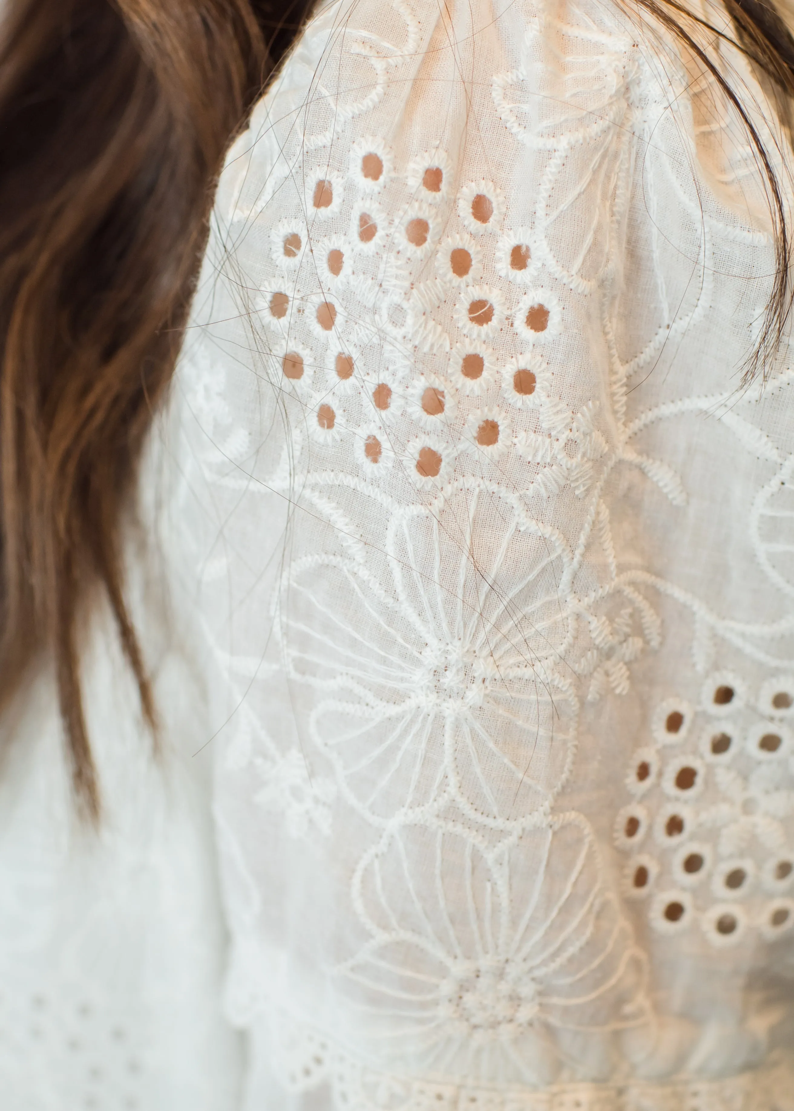 Simple Times White Eyelet Dress
