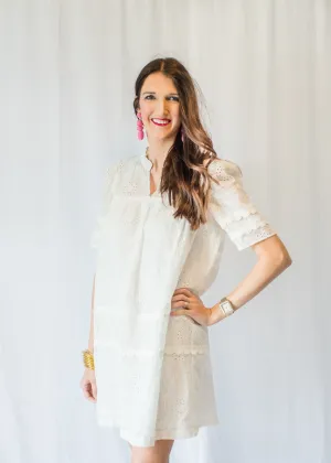 Simple Times White Eyelet Dress