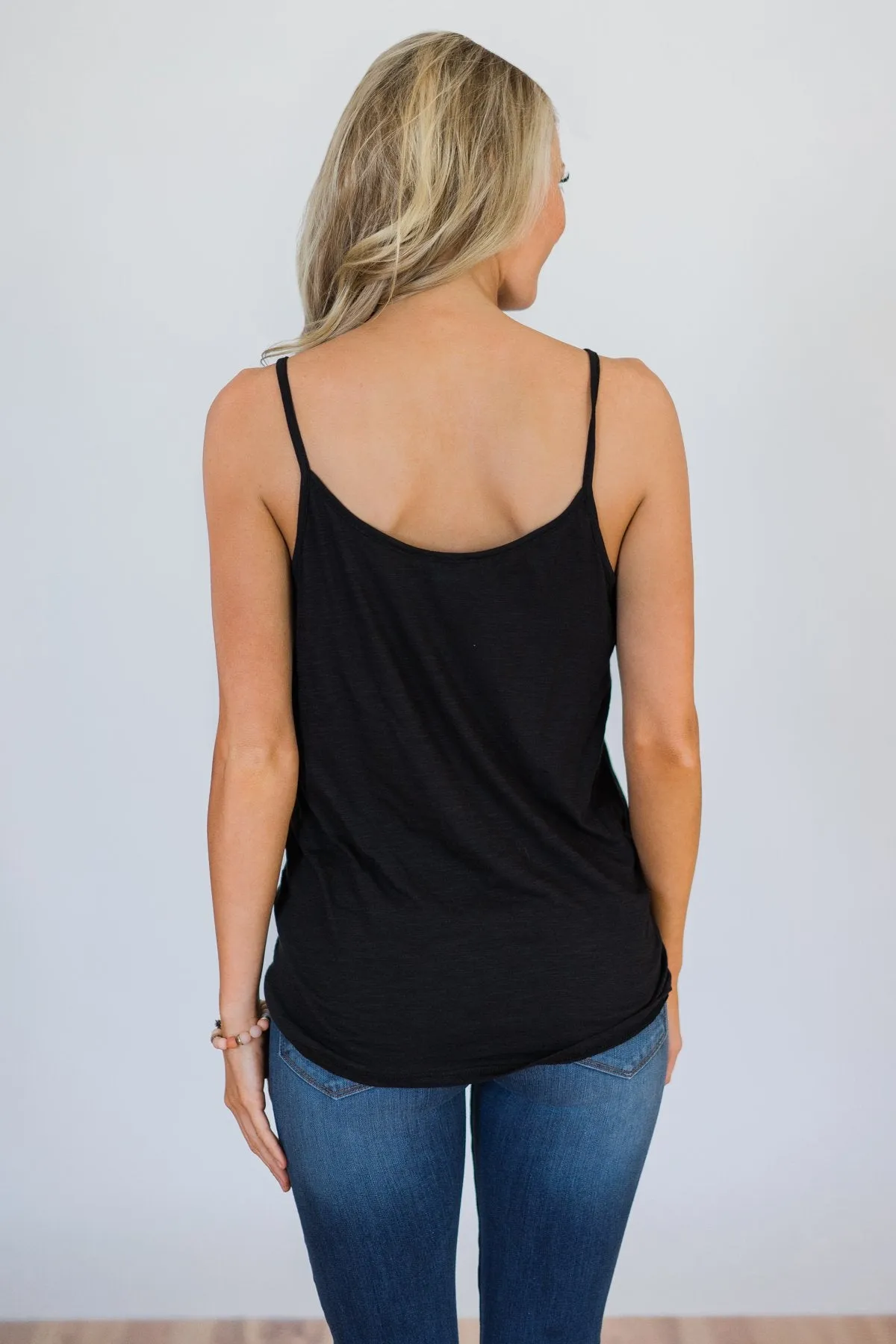 Simply Tied Black Knot Top