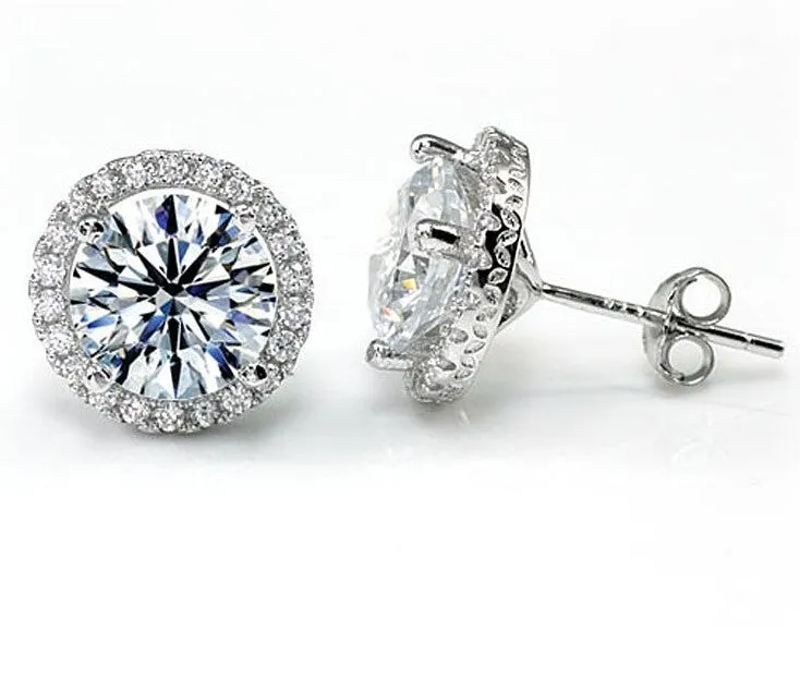 Simulated Diamond Stud Earrings