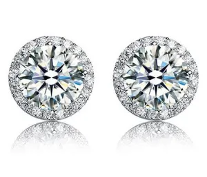 Simulated Diamond Stud Earrings