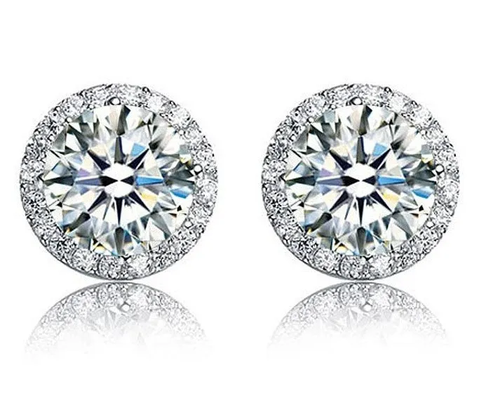 Simulated Diamond Stud Earrings