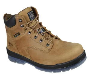 SKECHERS MEN'S Work: Argum - Alkova ST WP WORK BOOTS 200041 BRTN