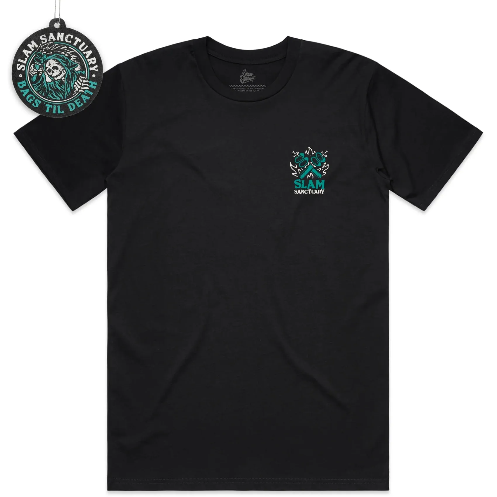 SLAM SANCTUARY BAGS 'TIL DEATH T-SHIRT   AIR FRESHENER