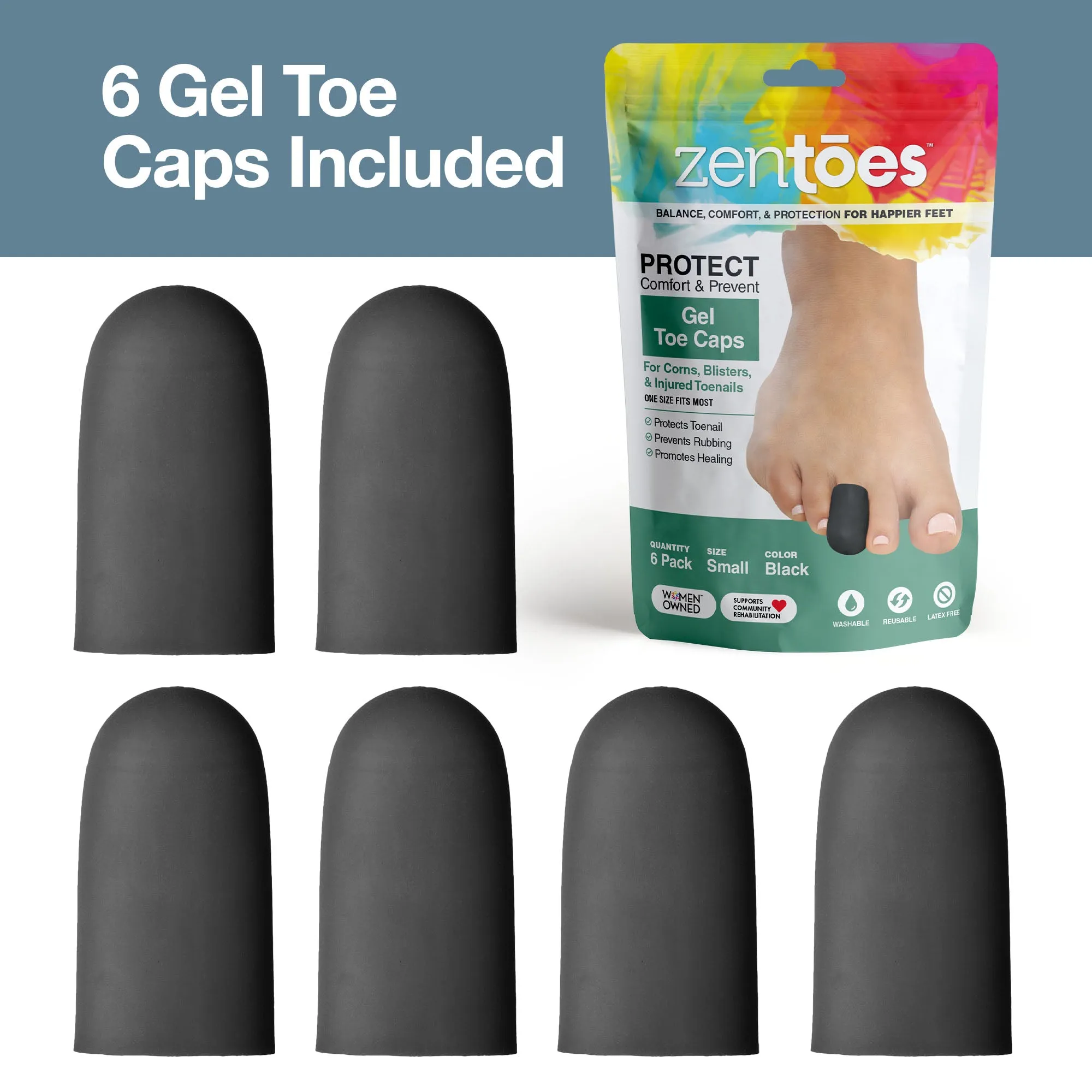 Small Gel Toe Caps, for Little Toes