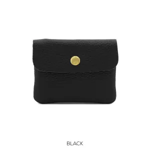Small leather purse in Black