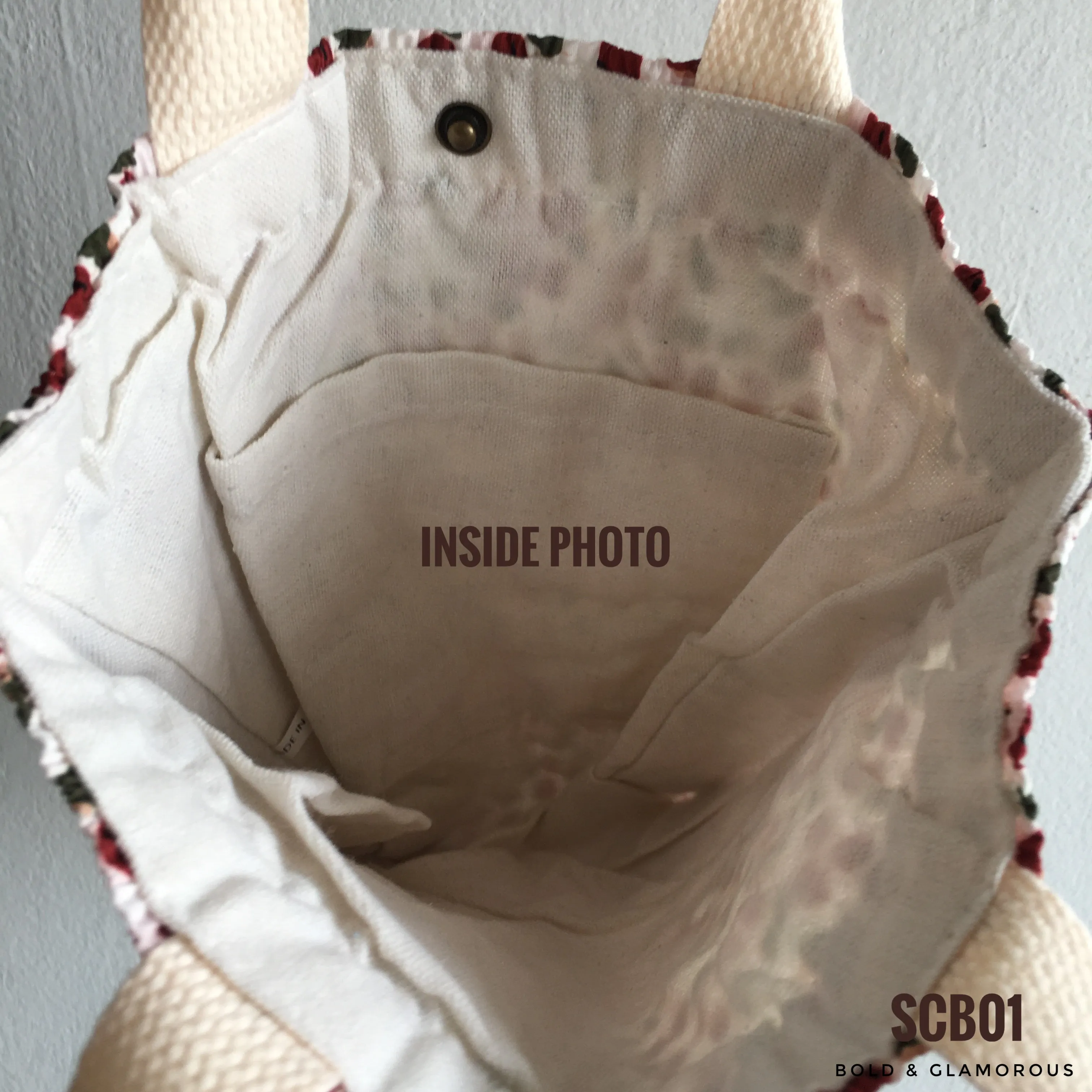 Small Printed Canvas Bags | SCB01 | Polka Gray