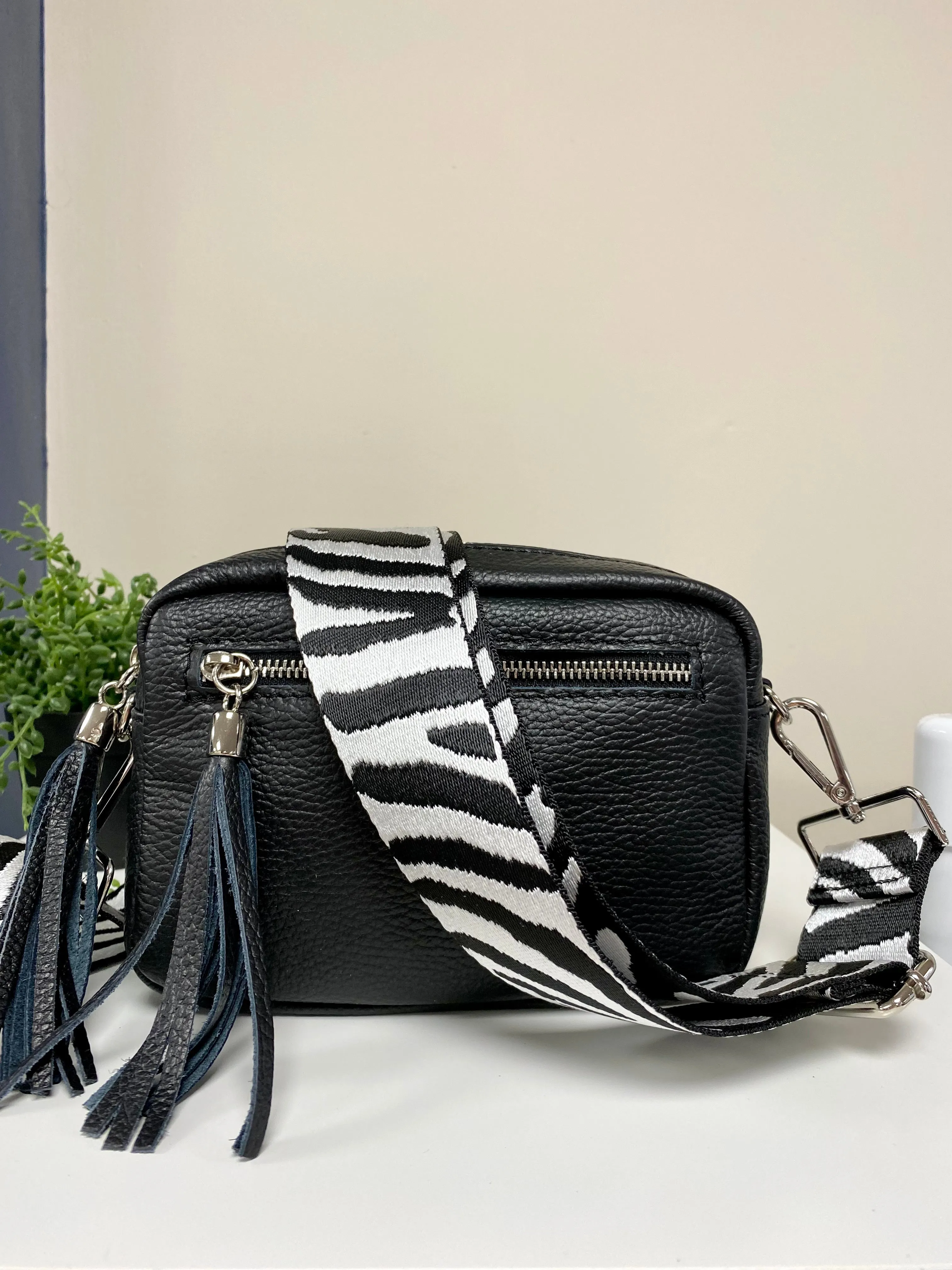 Smaller Black Leather Camera Bag