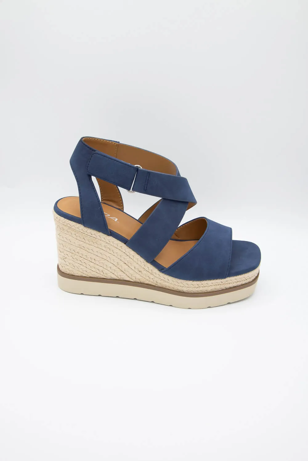 Soda Churro Rope Wedges for Women in Blue | CHURRO-S NAVY