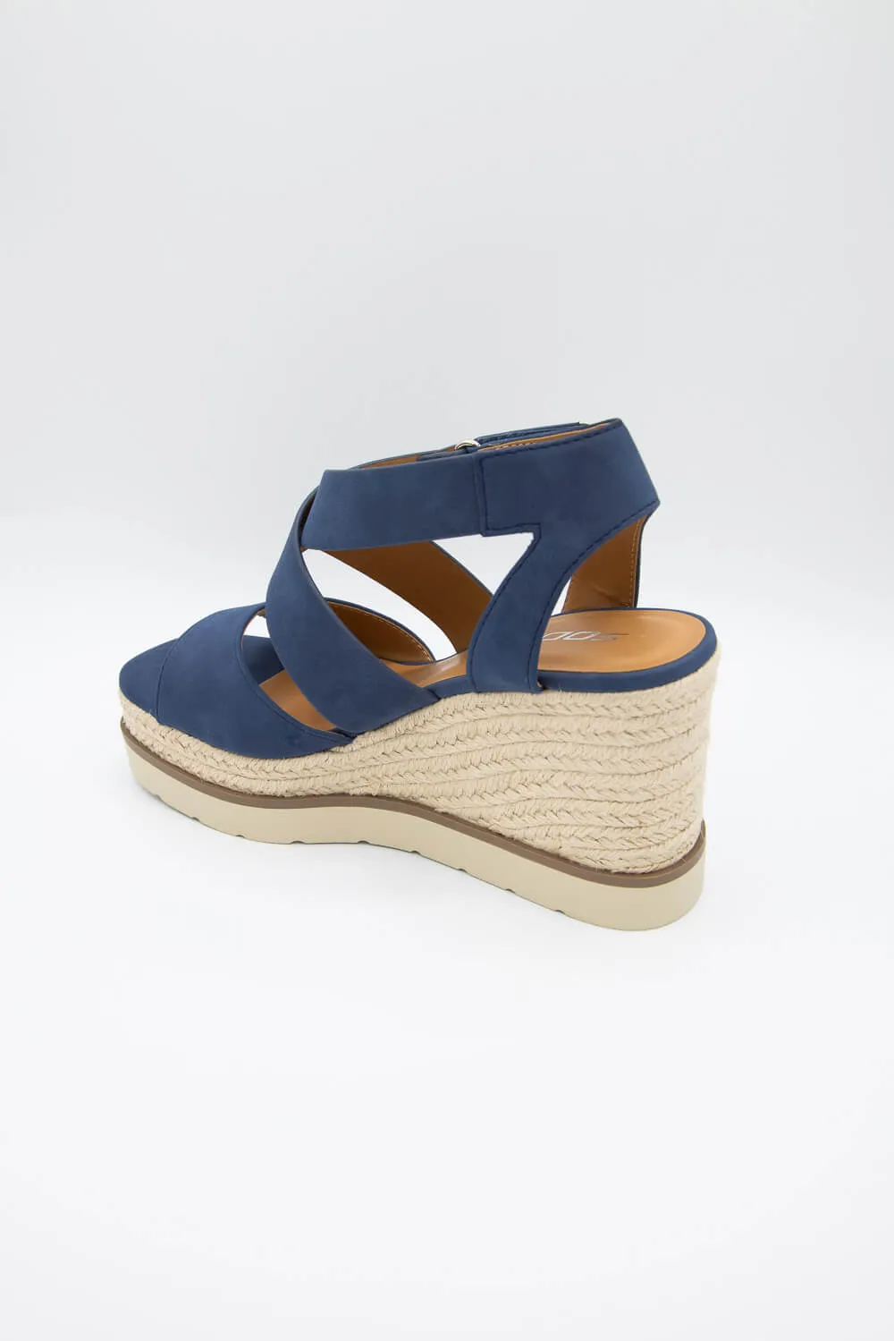 Soda Churro Rope Wedges for Women in Blue | CHURRO-S NAVY