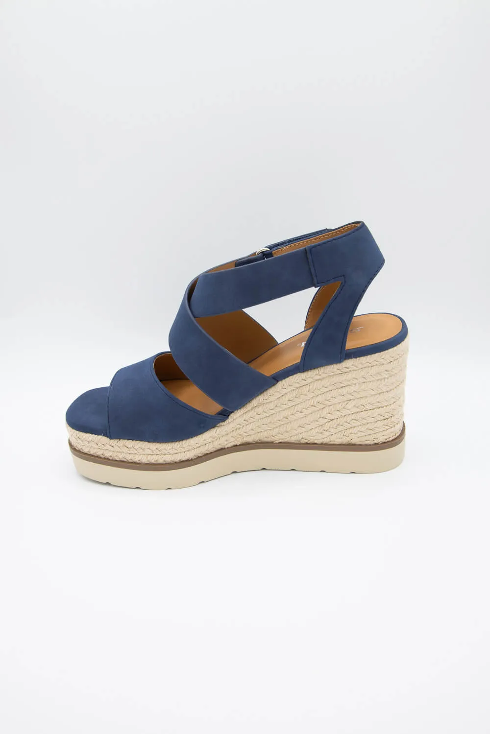 Soda Churro Rope Wedges for Women in Blue | CHURRO-S NAVY