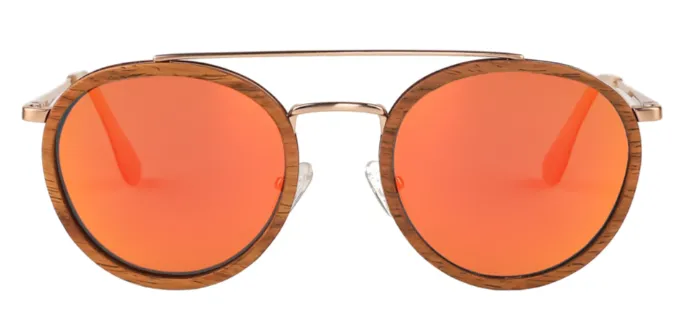 Soleil / Metal x Wood Sunglasses / Polarized Lenses
