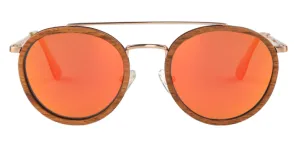 Soleil / Metal x Wood Sunglasses / Polarized Lenses