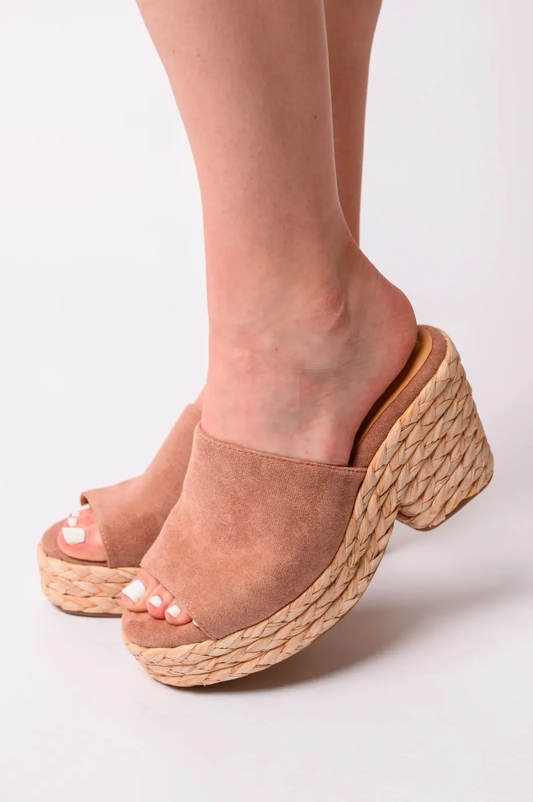 Solstice Espadrille Wedge in Blush