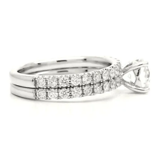 Sophie - Single Row Pavé Bridal Ring Set
