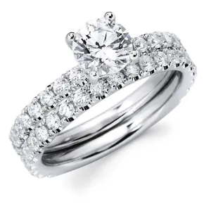 Sophie - Single Row Pavé Bridal Ring Set