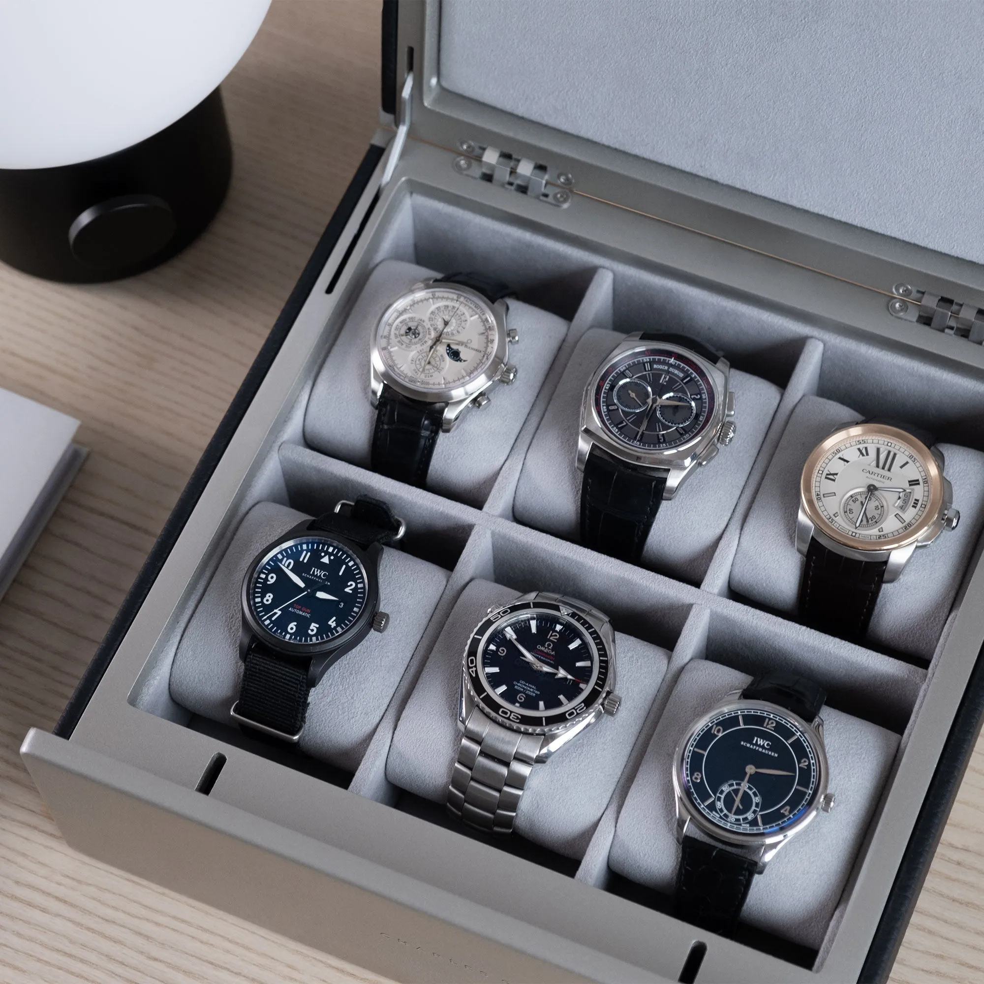 SPENCE 6 WATCH BOX - BLACK / GREY