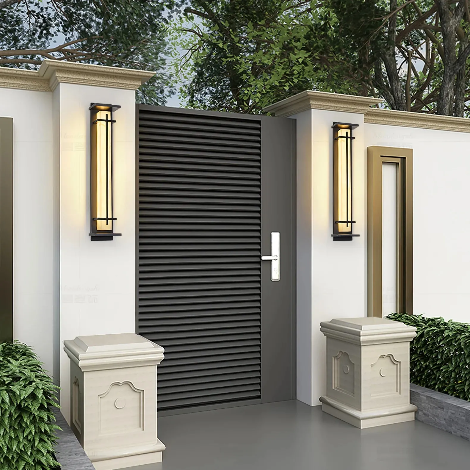 Square Strip Outdoor Wall Lamp