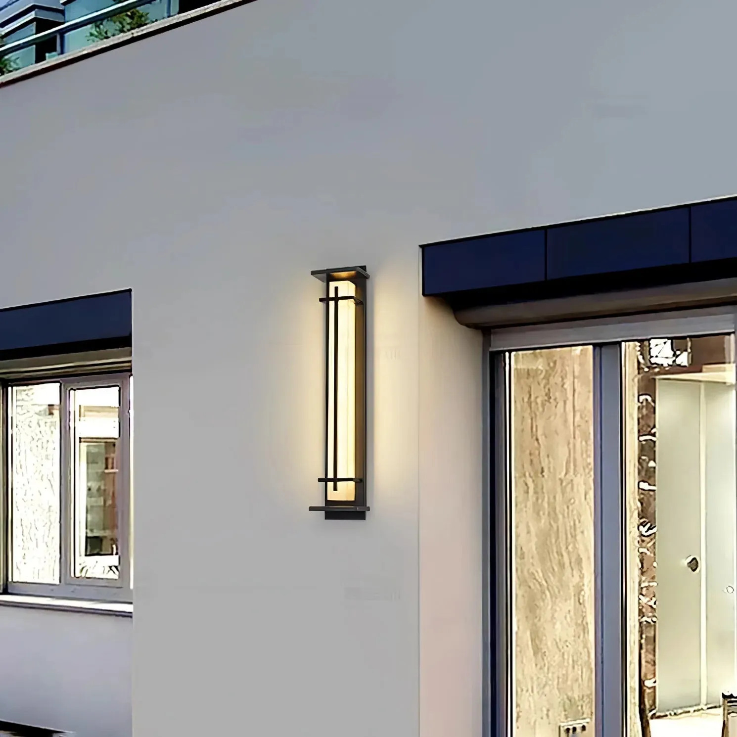 Square Strip Outdoor Wall Lamp