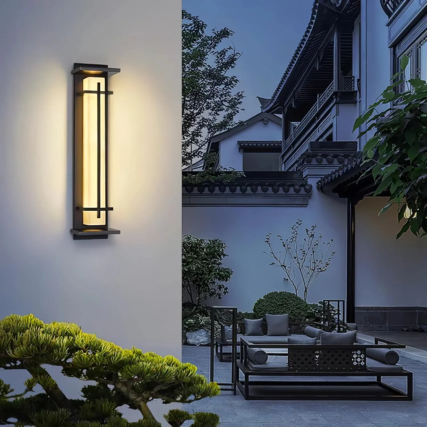 Square Strip Outdoor Wall Lamp
