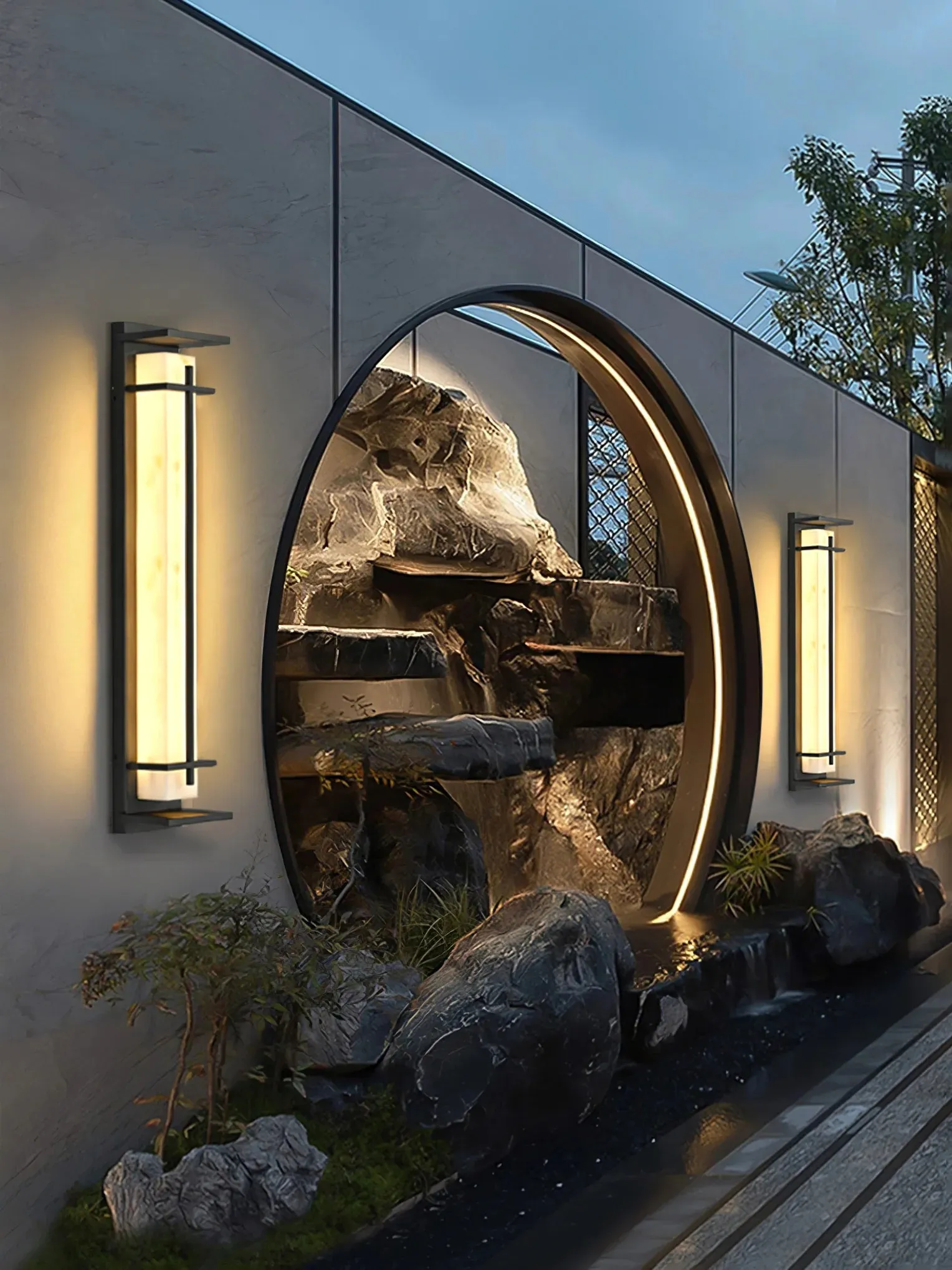 Square Strip Outdoor Wall Lamp