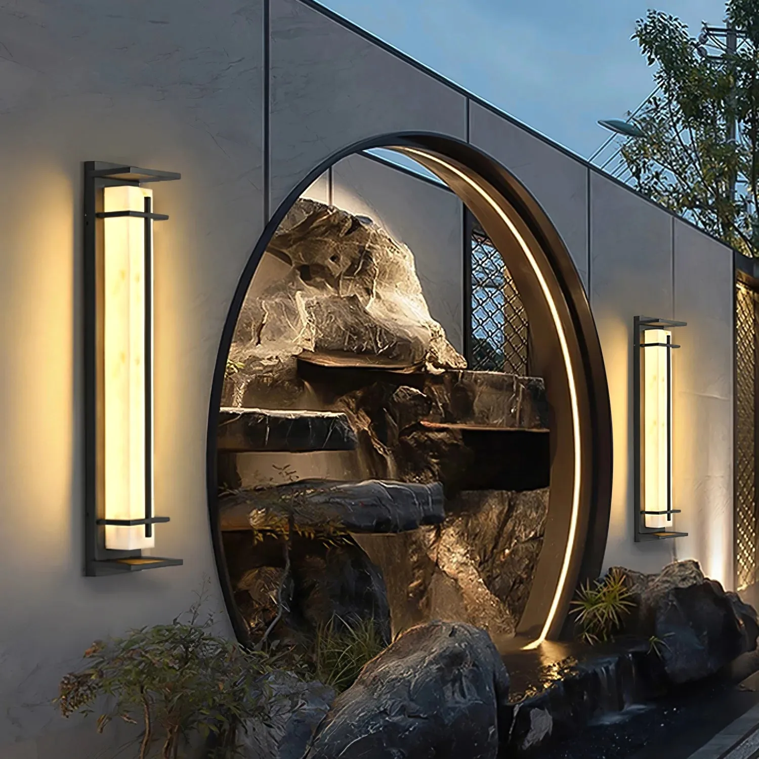 Square Strip Outdoor Wall Lamp