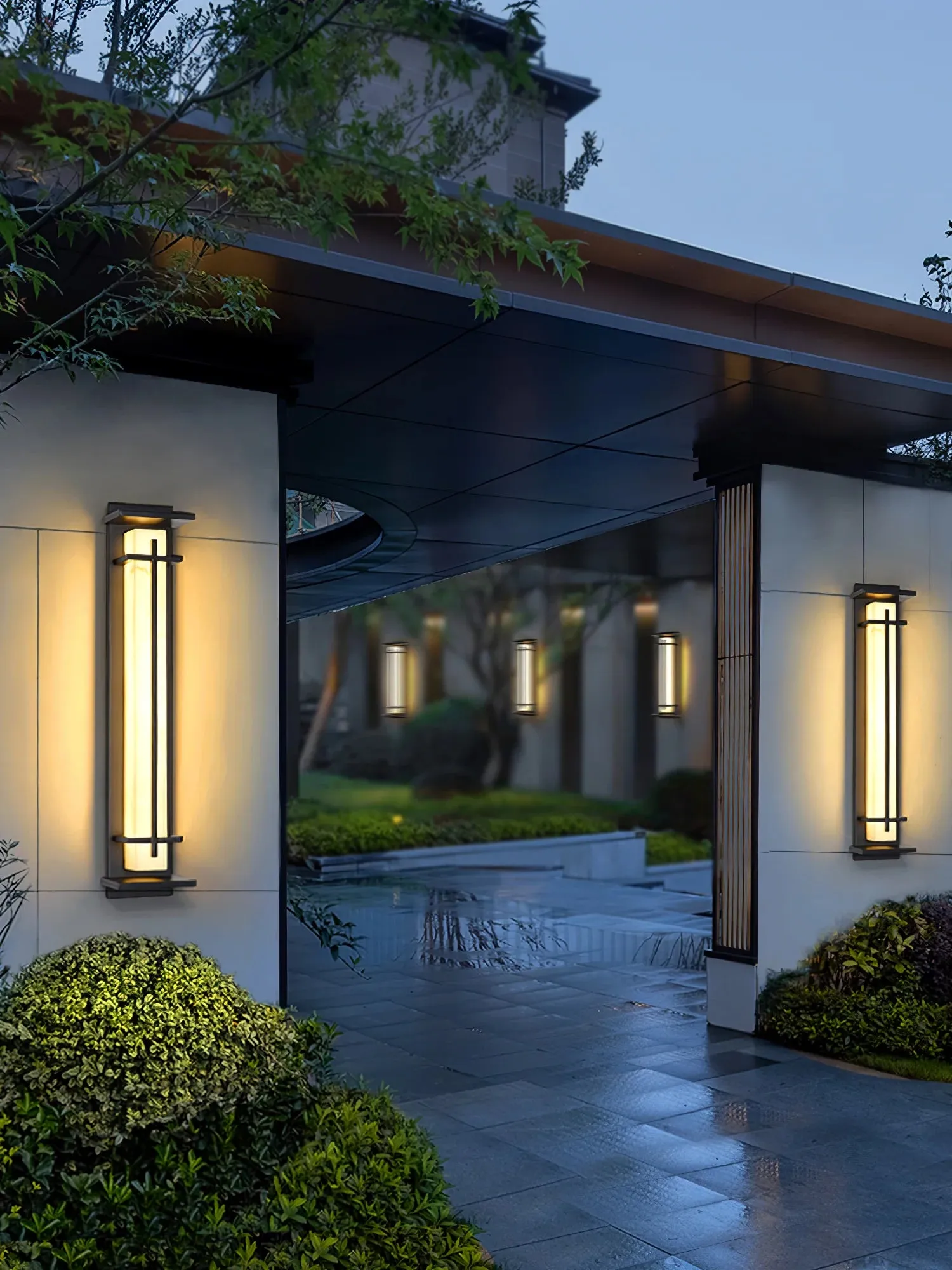 Square Strip Outdoor Wall Lamp