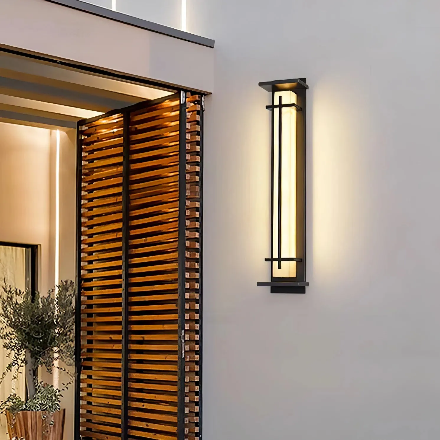 Square Strip Outdoor Wall Lamp