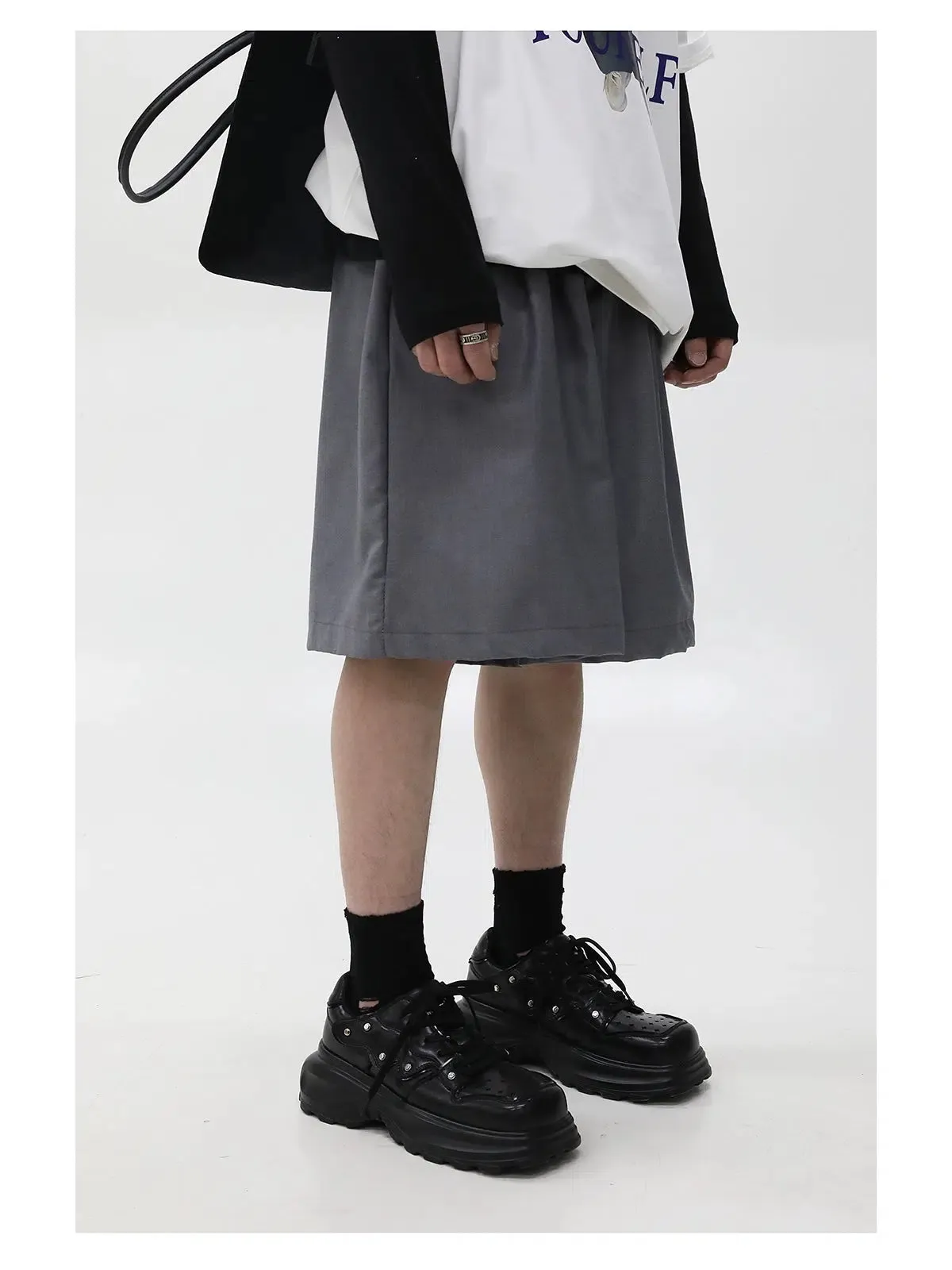 Square Toe Thick-Soled Rivet Shoes