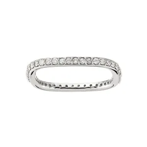 Stackable Square Diamond Wedding Bands
