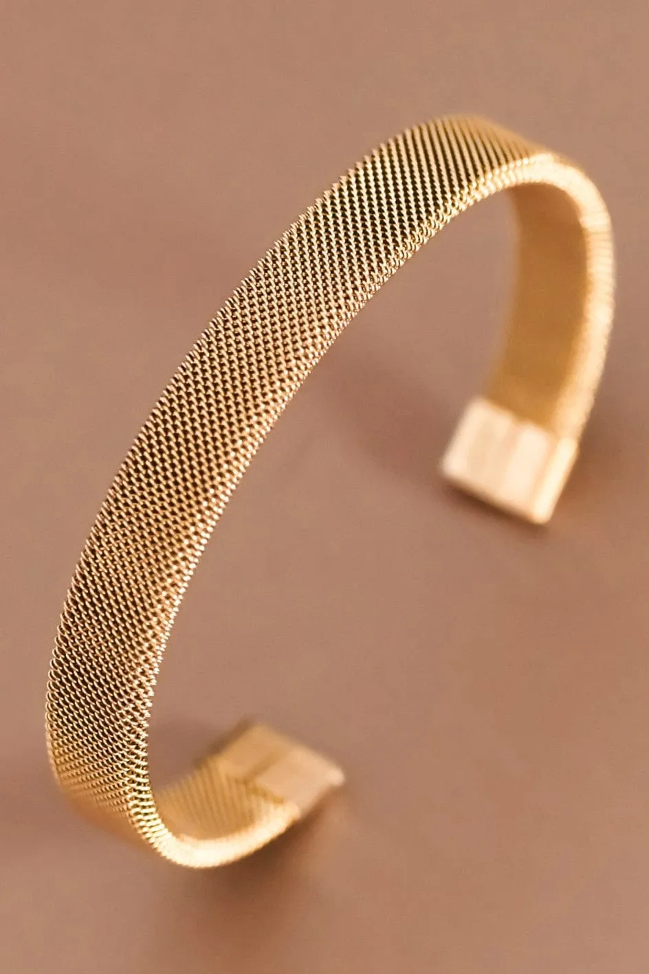 Stainless Steal Cuff Bracelet In Gold