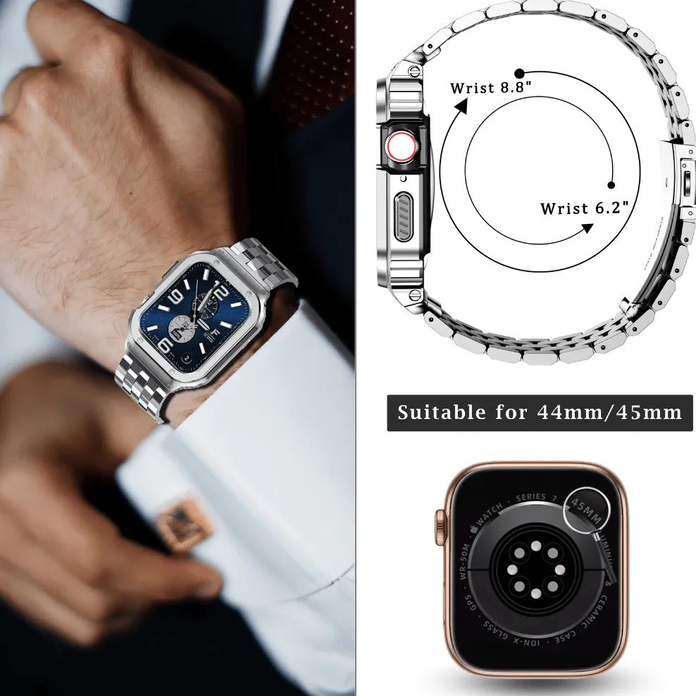 Stainless Steel Bracelet Watch Band With Shockproof Case