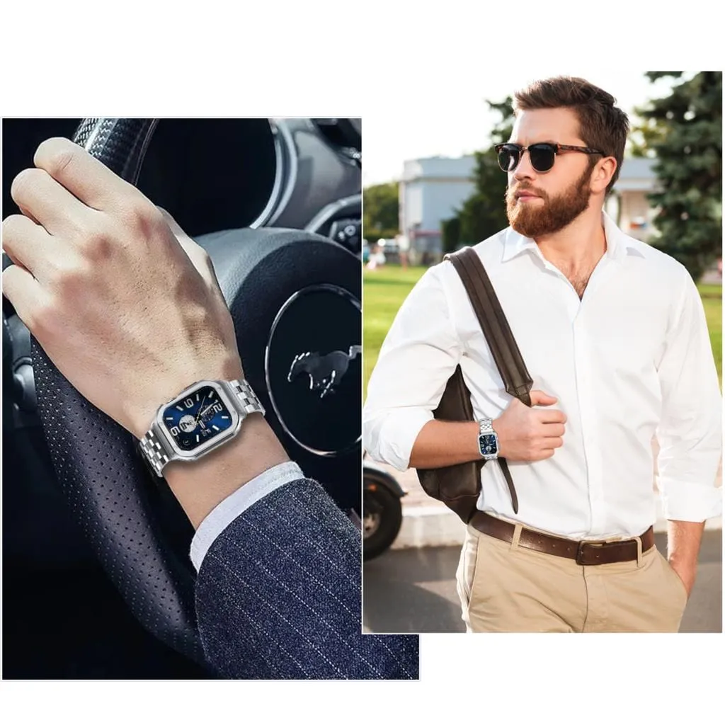 Stainless Steel Bracelet Watch Band With Shockproof Case