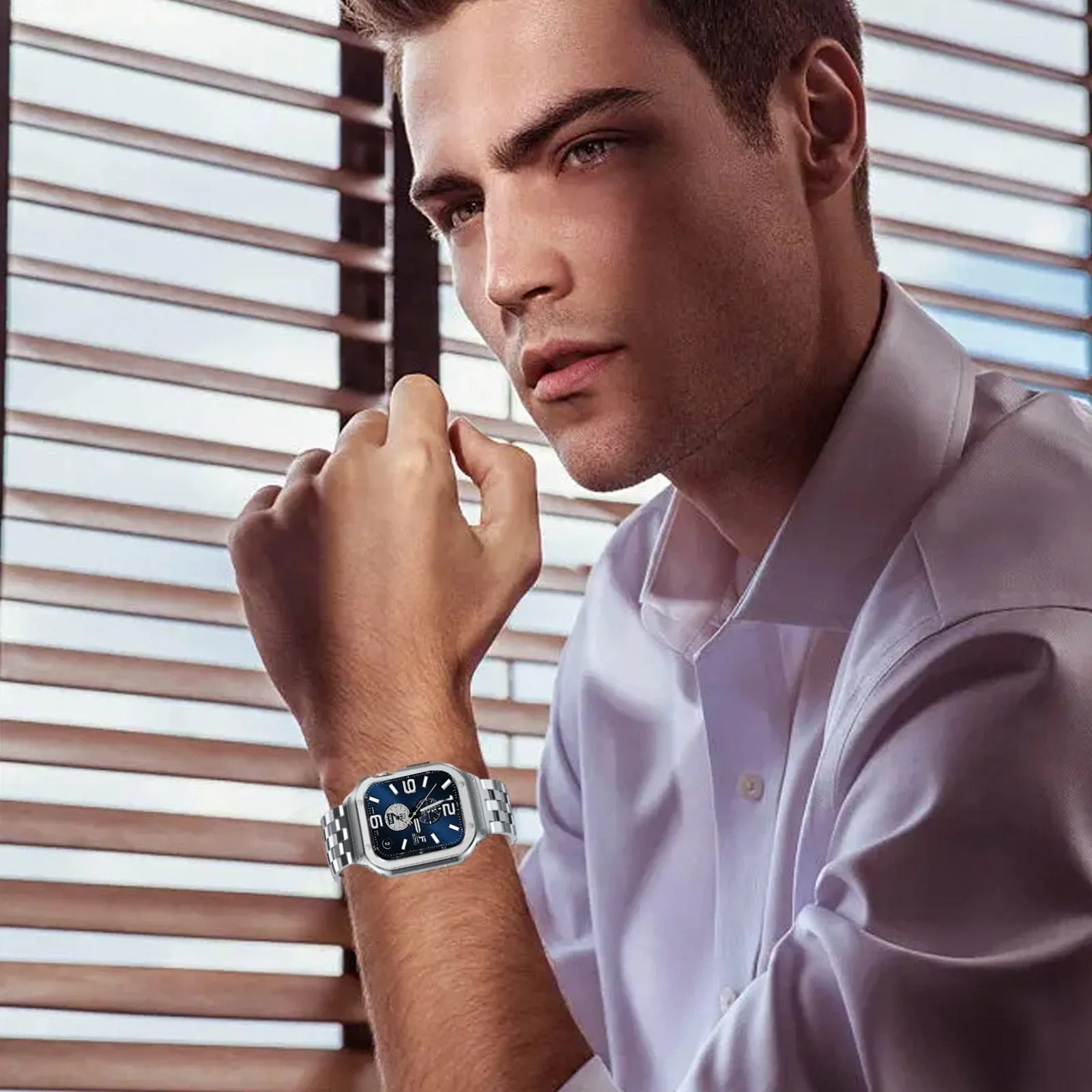 Stainless Steel Bracelet Watch Band With Shockproof Case