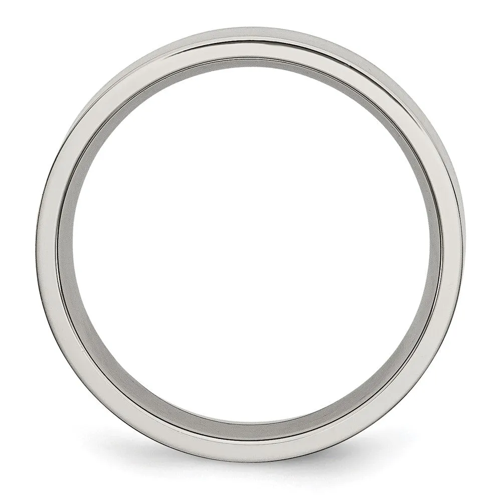 Stainless Steel Brushed 6mm Flat Band